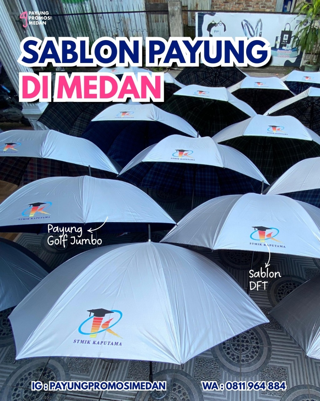 Sablon payung medan